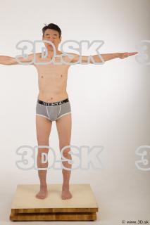 Whole body modeling t pose of Sidney in underwear 0001